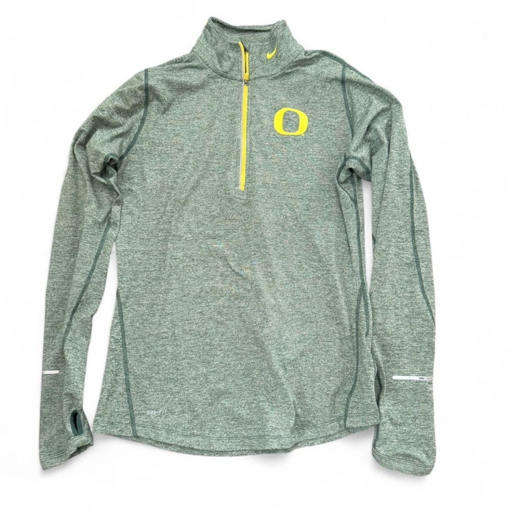 Nike Oregon Ducks Green Quarter-Zip Pullover